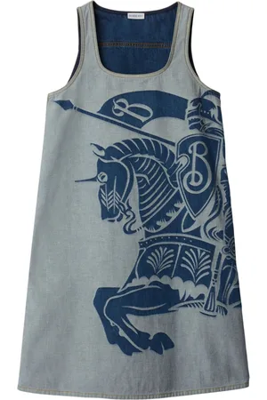 Burberry Kort Equestrian Knight Design denimkjole