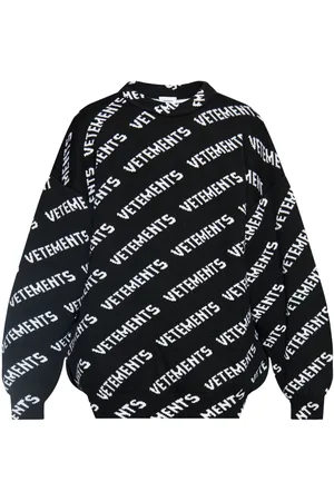 Vetements Intarsiastrikket sweater med logo