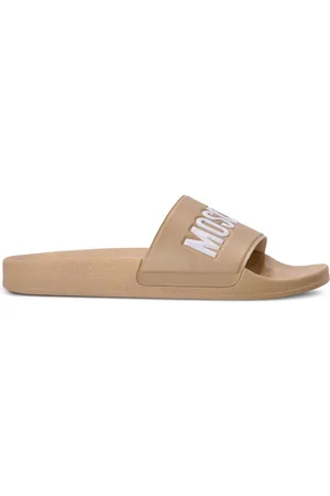 Moschino Logo-prægede sandaler med formet fodsål