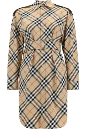 Burberry Vintage-ternet skjortekjole
