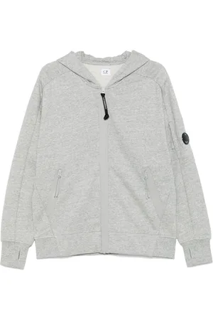 C.P. Company Hættetrøje i fleece-jersey med lynlås