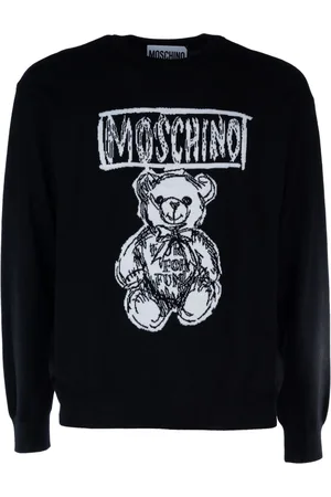 Moschino Intarsia-strikket trøje med bamsemotiv