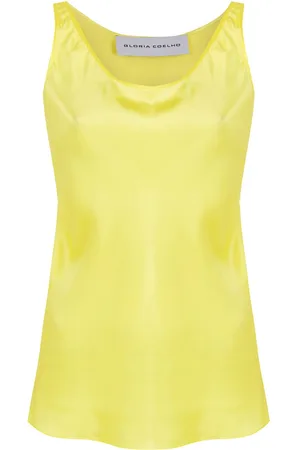 Gloria Coelho Vesttop i silkemed rund hals