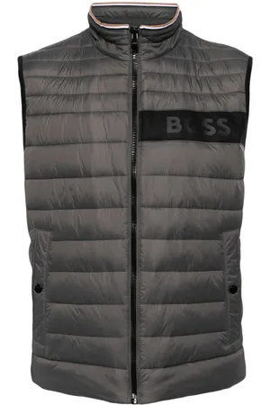 HUGO BOSS Quiltet vest med logobånd