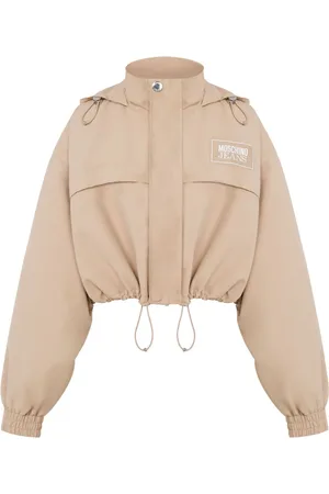 Moschino Cropped jakke med hætte