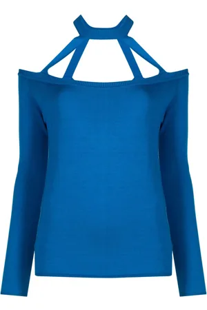 Gloria Coelho Asymmetrisk trøje med off-shoulder-snit