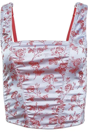 FLEUR DU MAL Korsettop i rose-jacquard
