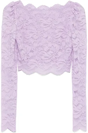 Paco rabanne Cropped top med blonder