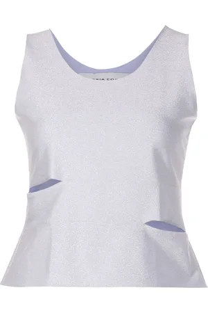 Gloria Coelho Cropped top med udskæringsdetalje og glimmer