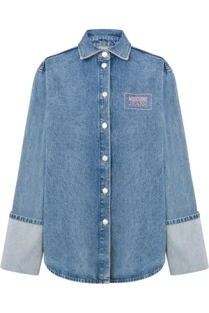 Moschino Skjorte i denim med logotryk