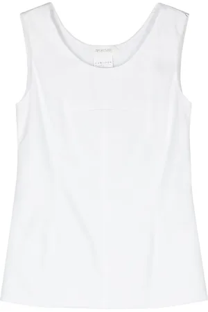 Sportmax ærmeløs bluse med polstret panel