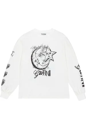 Ganni T-shirt med logotryk