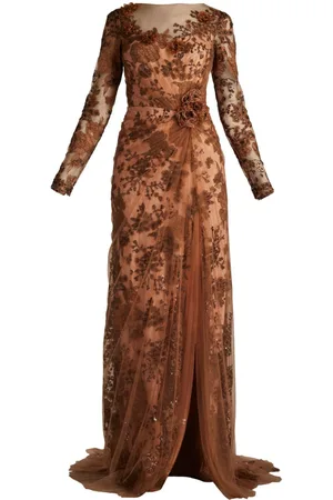 Tadashi Shoji Kjole med blomstrede blonder