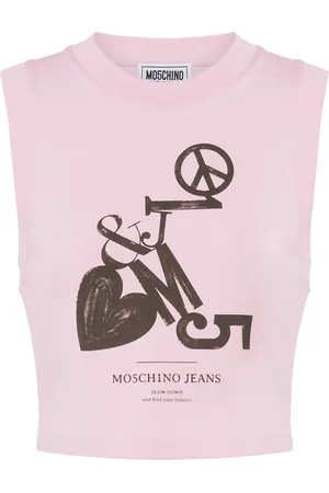 Moschino Cropped top med logotryk