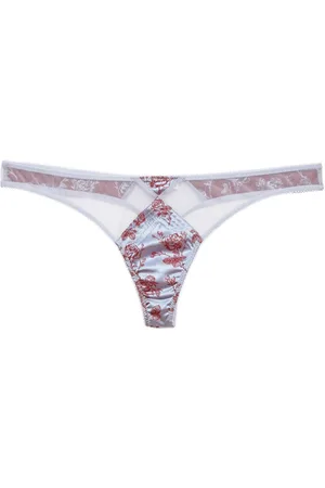 FLEUR DU MAL G-streng i jacquard med syningsdetaljer