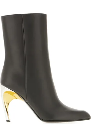 Alexander McQueen 95 mm ankelstøvler i læder