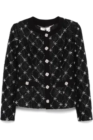 NISSA Jakke med broderi i jacquard