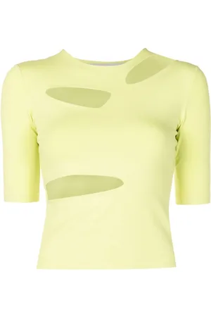 Gloria Coelho T-shirt i strækbart stof med udskæringsdetalje
