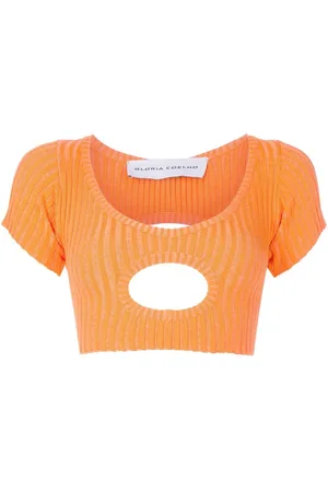 Gloria Coelho Cropped top med udskæringsdetalje