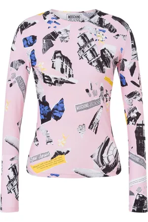 Moschino T-shirt med collagetryk
