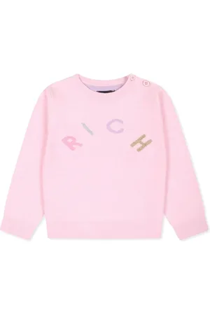 John Richmond Sweater med logo i jacquard