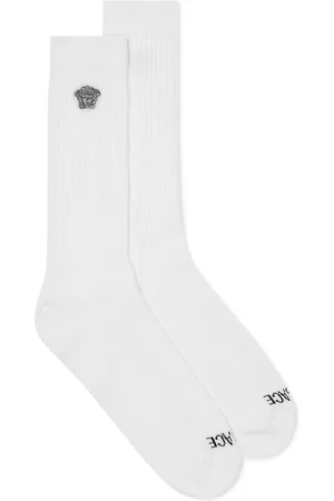 VERSACE Ribbede strømper med Medusa-broderi