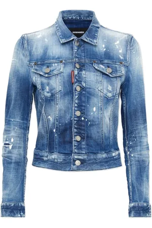Dsquared2 Denimjakke med slitageeffekt