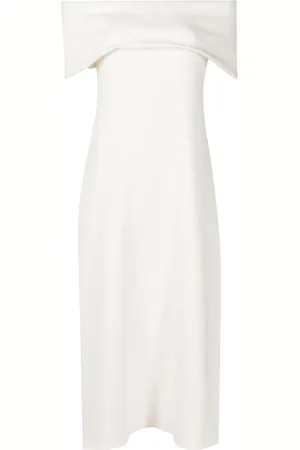 Gloria Coelho Mellemlang kjole med off-shoulder-snit