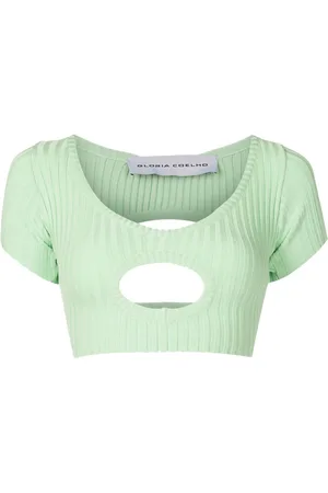 Gloria Coelho Cropped top med udskæringsdetalje