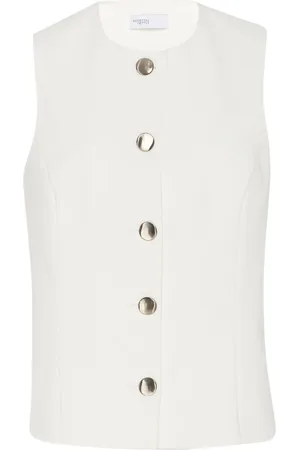 ROSETTA GETTY Vest i cady-tekstur med knapper