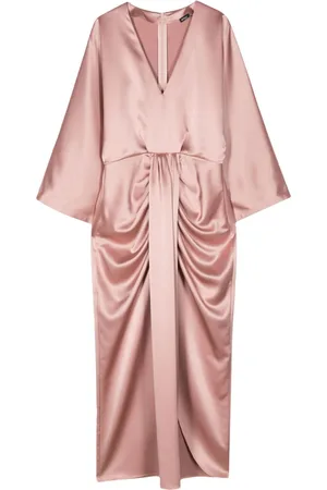 Kiton Kjole med satin-finish og V-hals