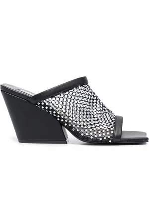 Stella McCartney Mules i mesh med krystaller