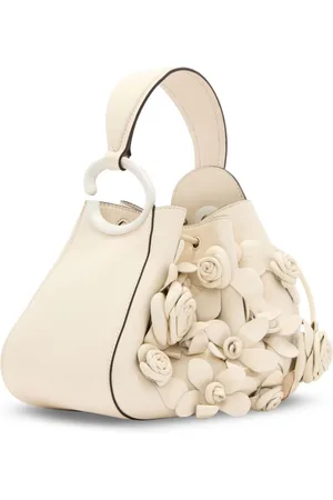 Oscar de la Renta O Handle taske med blomstret applikation