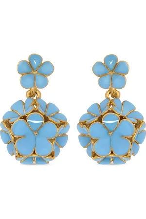 Oscar de la Renta Flower dråbe-øreclips