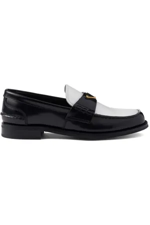 Prada Tofarvede loafers i børstet læder