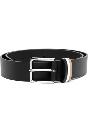 HUGO BOSS Læderbælte med indgraveret logo