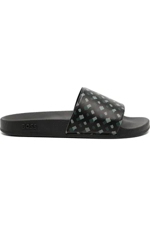 HUGO BOSS Sandaler med formet fodsål og monogramtryk