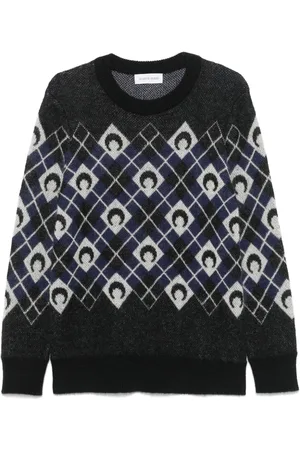 Marine Serre Moon Argyle-sweater