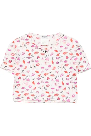 CHANEL Lipstick Cropped T-shirt-top fra 1995