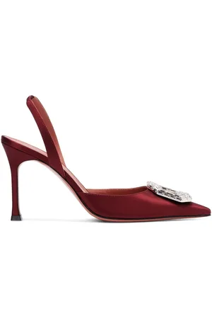 Amina Muaddi 90 mm Camelia pumps