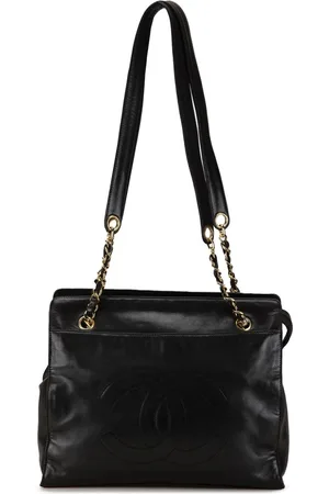 CHANEL CC tote i lammeskind med kæde fra 1994-1996