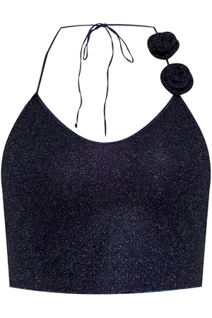 Oseree Blomstret top i mesh