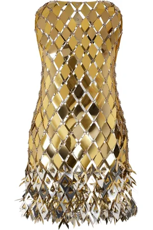 Paco rabanne Kort kjole med kvastudsmykning