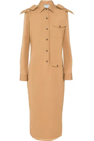 Prada Skjortekjole med trekantet logo