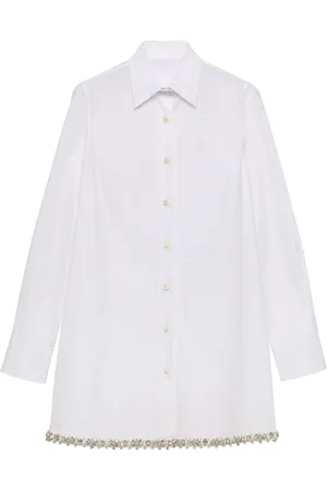 Prada Skjorte i poplin med broderi