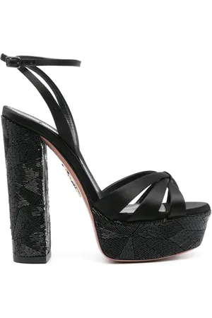 Aquazzura 135 mm sandaler med perleudsmykning