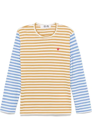 Comme des Garçons Langærmet T-shirt med striber