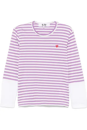 Comme des Garçons Stribet T-shirt med lange ærmer