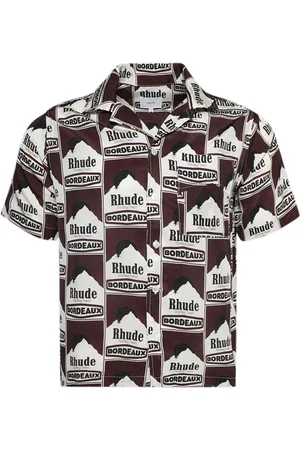 Rhude Moonlight Bordeaux-skjorte