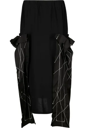 YOHJI YAMAMOTO Mellemlang broderet nederdel